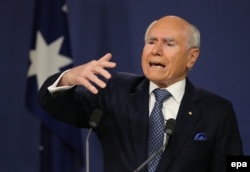 资料照:澳大利亚前总理约翰·霍华德(John Howard)