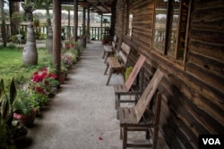 书店外的走道。(美国之音记者方正拍摄)