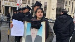 2018年12月28日,李宁被禁止进入山东蓬莱市法院听取李淑莲案重审判决。(李宁提供)