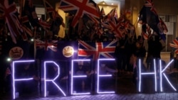 香港反政府示威者2019年10月23日到英国驻港领事馆前集会(路透社)