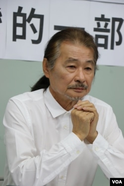 前民进党主席施明德(美国之音杨明拍摄)