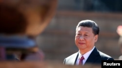 中国国家主席习近平访问南非时抵达比勒陀利亚的联合大厦(2018年7月24日)