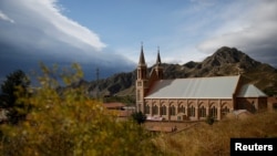 中国河北省黄土岗村一家地下天主教堂(2018年9月30日)。