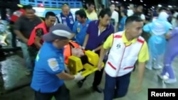 泰国普吉岛沉船事发地点的急救现场(2018年7月5日)