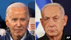 美国总统乔·拜登(Joe Biden,左)与以色列总理本雅明·内塔尼亚胡(Benjamin Netanyahu)(美联社)