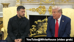 2025年8月18日,美国总统特朗普在白宫与乌克兰总统泽连斯基会晤。
