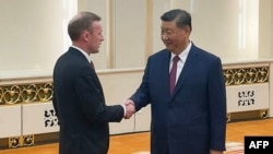 2024年8月29日,美国国家安全顾问杰克·沙利文在北京会见中国国家主席习近平。(法新社照片)