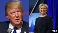 川普(左) 克林顿