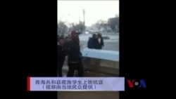 青海省共和县恰卜恰镇大批藏族学生上街示威 青海省共和县恰卜恰镇大批藏族学生上街示威