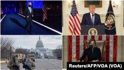 Tư liệu: Những ảnh đáng nhớ về thủ đô Washington, Hoa Kỳ: TT tân cử Joseph Biden, TT sắp mãn nhiệm Donald Trump, Chủ tịch Hạ viện Nancy Pelosi và ảnh chụp Lực lượng Vệ binh Quốc gia tại Quốc hội Hoa Kỳ.