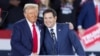 FILE - Former U.S. President Donald Trump greets Senator Marco Rubio, a Republican from Florida, during a campaign rally in Raleigh, North Carolina, on Nov. 4, 2024. Trump announced on Nov. 13, 2024, that he would nominate Rubio to serve as secretary of state.