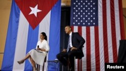 Tổng thống Mỹ Barack Obama gặp gỡ các doanh nghiệp tại Havana trong chuyến viếng thăm ba ngày tới Cuba, ngày 21 tháng 03 năm 2016.