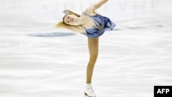 俄罗斯运动员Maria Sotskova参加在芬兰举行的国际滑联花样滑冰芬兰杯比赛(资料图)。
