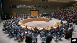联合国安理会召开会议磋商朝鲜问题。(2017年12月15日)