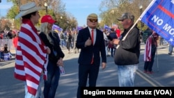 特朗普支持者在华盛顿特区集会。(2020年11月14日)