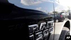 在迈阿密“行星道奇”活动上展出的道奇公羊1500型皮卡。(2014年10月1日)