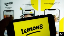 资料照片:字节跳动旗下应用程序Lemon8的标志。