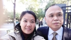 中国人权律师余文生和妻子许艳(资料照片)