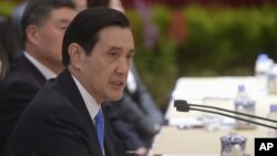 Ông Mã Anh Cửu công bố sáng kiến hòa bình về biển Đông hồi tháng Năm vừa qua.