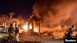 巴基斯坦俾路之省首府奎达市一间豪华酒店2021年4月21日晚发生炸弹爆炸(路透社)