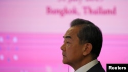 资料照：中国外长王毅出席东盟与中国的外长会议。（2019年7月31日）