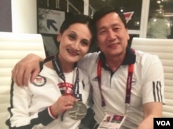 美国奥运体操教练梁皓泉、张建华夫妇(courtesy photo)