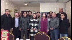 许艳和部分律师和公民在广州声援余文生