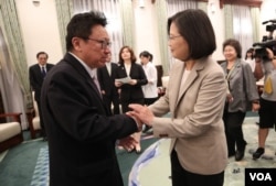 台湾总统蔡英文会见陈破空一行(陈破空提供)