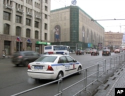 大示威当天莫斯科市中心街头,附近是联邦安全局总部和著名商店