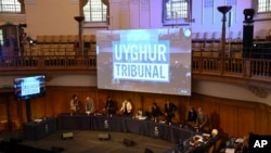 2021年6月4日独立维吾尔法庭成员在伦敦