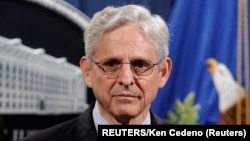 资料照片:联邦司法部长加兰德在司法部的记者会上(2021年6月25日)