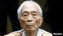 Đại tướng Võ Nguyên Giáp tại tư gia ở Hà Nội (Hình chụp ngày 4/8/2008).