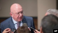 俄罗斯驻联合国大使纳班济亚 (资料图片,2017年8月9日)