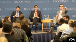 布鲁金斯学会的新兴国家与全球秩序研讨会。(VOA视频截图)