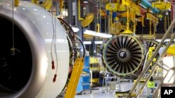 位于美国华盛顿州西雅图的波音飞机公司生产车间。(资料照片)