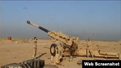 伊拉克炮兵轰击伊斯兰国目标(视频截图)