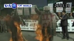 Biểu tình chống Bắc Triều Tiên ở Hàn Quốc (VOA60) Biểu tình chống Bắc Triều Tiên ở Hàn Quốc (VOA60)