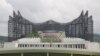Istana kepresidenan di Ibu Kota Nusantara (IKN) di Penajam Paser Utara, Kalimantan Timur, 10 Agustus 2024. (AFP)