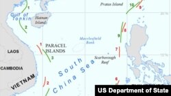 Phúc trình của Mỹ về cơ sở pháp lý, địa lý, và lịch sử của Trung Quốc để đòi chủ quyền khu vực này kết luận rằng các yêu sách của Trung Quốc không phù hợp với luật pháp hải dương quốc tế, nhất là Công ước Liên hiệp quốc về luật biển năm 1982 mà Trung Quốc đã ký kết