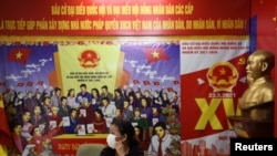 Một tổ bầu cử ở Hà Nội, ngày 19/5/2021.