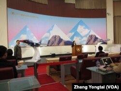 台湾总统府举行年终记者会(美国之音张永泰拍摄)