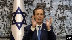 资料照 - 以色列总统艾萨克·赫尔佐格(Isaac Herzog)。