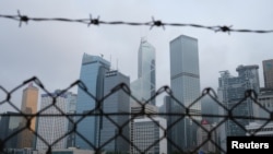 图为香港金融区。（2020年5月28日）