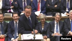 Thủ tướng David Cameron phát biểu tại Hạ viện Anh ngày 13/7/2016.