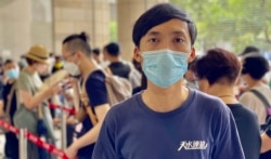 90后的元朗区议员林进表示,今年国安法之下首次六四周年,他觉得有全新的意义,不要支联会五大纲领定义的悼念方式,而是香港人以后还有没有抗争空间 (美国之音/汤惠芸)