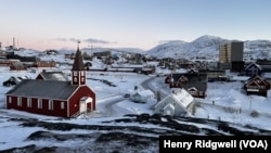 资料照片:格林兰首府努克 (2025年1月14日)。