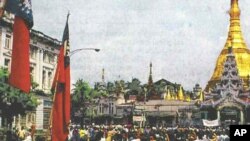 8888民主运动中示威者聚集在仰光大金寺附近