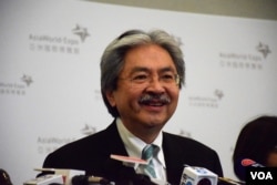 香港特优候选人曾俊华(VOA汤惠芸摄)