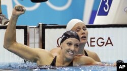 Nữ vận động viên Mỹ Dana Vollmer, huy chương vàng môn bơi bướm 100 mét