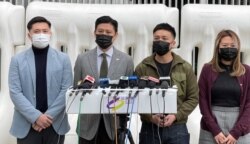 公民党副主席谭文豪(左二)表示,新冠肺炎疫情冲击下, 香港人期望财政预算案推出纾困措施可以带来希望,现在反而换来“绝望” (公民党图片)